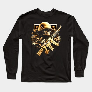 Skull and gun Long Sleeve T-Shirt